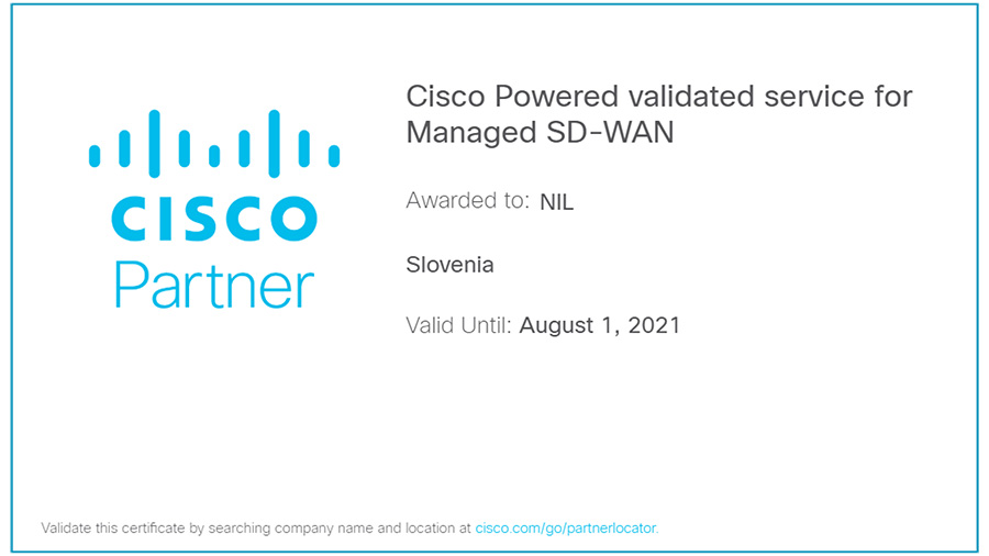 NIL med prvimi na svetu z nazivom Cisco Powered validated Service for SD-WAN – featured image